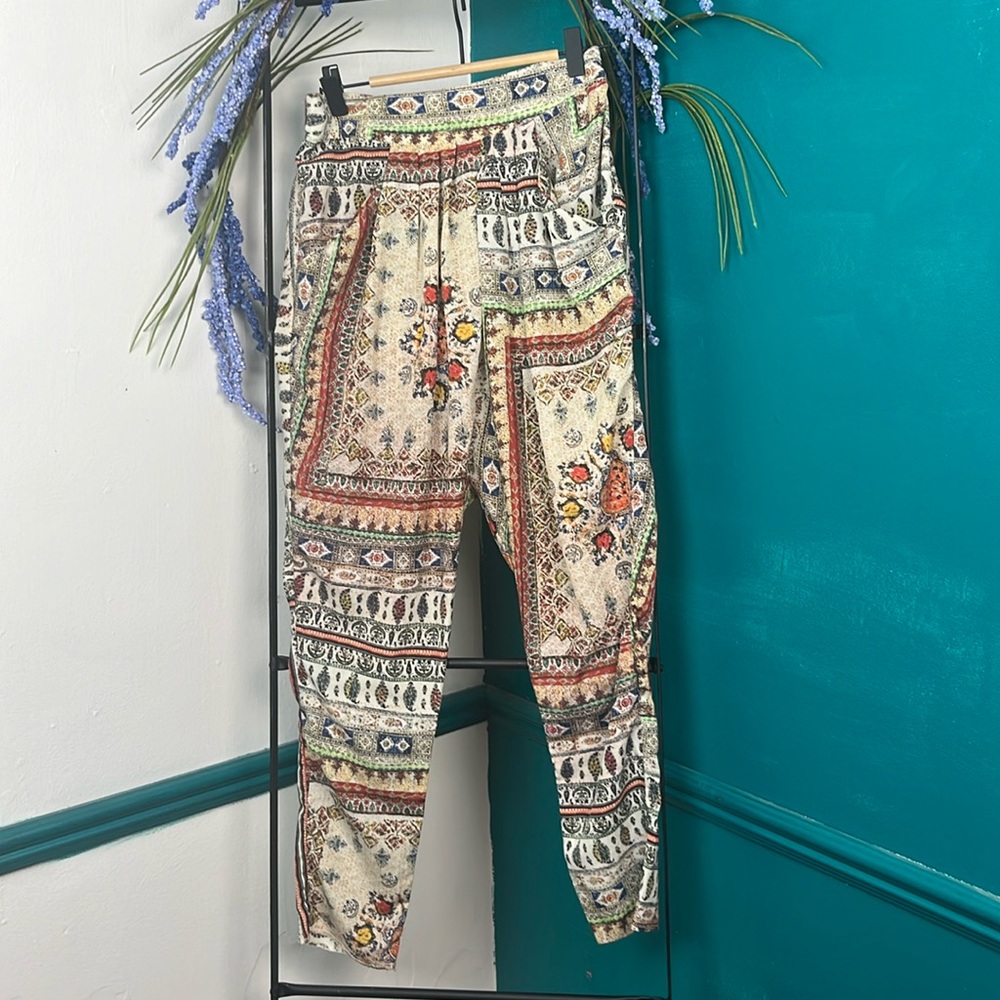 Zara Multicolor Patterned Ankle Pants